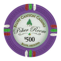 Fichas de póquer de arcilla Bluff Canyon de 13,5 gramos en caja de aluminio estándar - 300 ct.