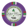 Fichas de póquer de arcilla Bluff Canyon de 13,5 gramos en caja de aluminio - 600 ct.