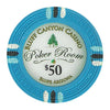 Fichas de póquer de arcilla Bluff Canyon de 13,5 gramos en estuche de madera de nogal - 300 u.