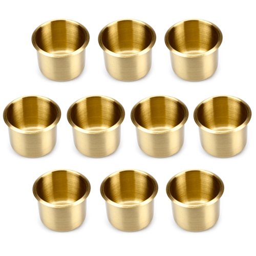 Small Brass Drop-In Cup Holder