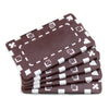 Rectangular Blank Brown Poker Plaques - Qty 5