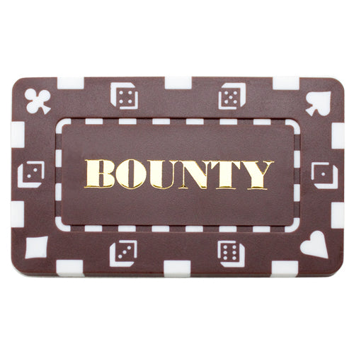 Rectangular Bounty Brown Poker Plaques - Qty 5