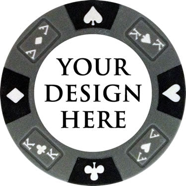 Prestige Series Custom Poker Chip - Charcoal