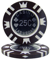 Coin Inlay 15 Gram Clay Poker Chips in Standard Aluminum Case - 300 Ct.