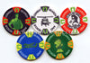 Ceramic Military Challenge Coins Custom Poker Chip Sample Pack - 7 chips