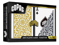 Copag 1546 Black Gold Poker Size Regular Index Playing Cards Packaged