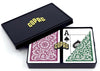 Copag 1546 Green Burgundy Poker Size Jumbo Index Double Deck Set- 12 Sets