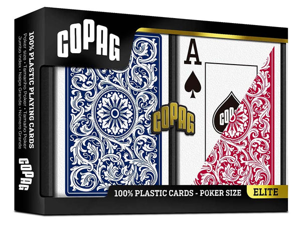 Copag 1546 Red Blue Poker Size Jumbo Index Playing Cards Packaged