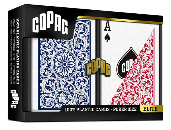 Copag 1546 Red Blue Poker Size Regular Index Playing Cards Packaged