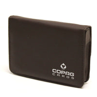 Copag 1546 Red Blue Bridge Size Jumbo index In Leather Case