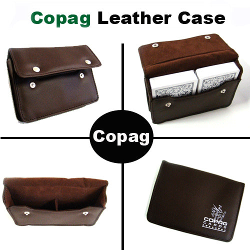 Copag Leather Case - Holds 2 Decks