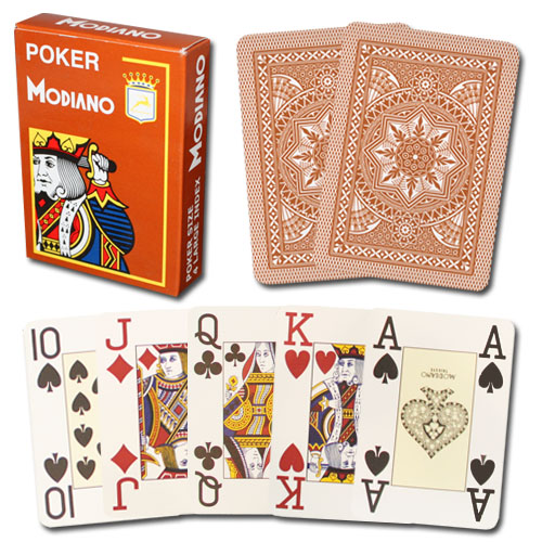 Modiano Cristallo Brown Poker Size Jumbo 4 PIP Index Single Deck Poker Chip Lounge Modiano Cristallo Brown Poker Size Jumbo 4 PIP Index Single Deck Poker Chip Lounge