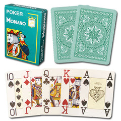 Carte Da Poker Modiano Blu Plastica – 4 Grandi Indici – Misura Poker – Made In Italy