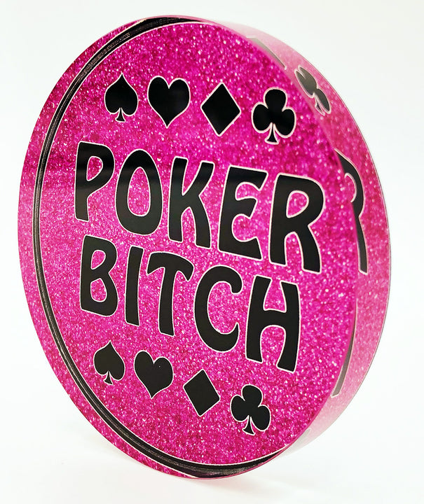 Custom Crystal Glass Poker Dealer Buttons - 3.18 Inch