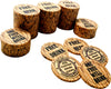 Custom Drink Tokens Faux Wood Style Side Shot With Stacks