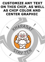 Stay Zen Custom Poker Set White Chip Customization Options