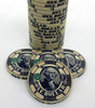 Dead Presidents Custom Ceramic Poker Chips - White $1