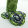 Dead Presidents Custom Ceramic Poker Chips - Green $25