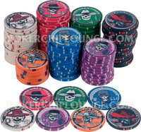 Dead Man's Series 10 Gram Ceramic Custom Poker Chip Sample Pack - 8 chips
