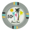 Desert Heat - Fichas de póquer de arcilla de 13,5 gramos en estuche de madera brillante - 500 u.