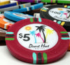 Desert Heat 13.5 Gram Clay Poker Chips in Wood Walnut Case - 500 Ct.