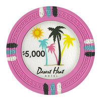 Desert Heat 13.5 Gram Clay Poker Chips in Wood Carousel - 300 Ct.