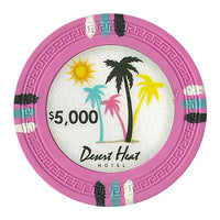 Desert Heat 13.5 Gram Clay Poker Chips in Acrylic Carrier - 600 Ct.