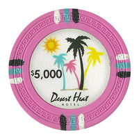 Desert Heat 13.5 Gram Clay Poker Chips in Rolling Aluminum Case - 1000 Ct.