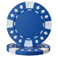 Diamond Suited 12.5 Gram ABS Poker Chips in Wood Hi Gloss Case - 500 Ct.
