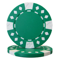 Diamond Suited 12.5 G Poker Chip - Green