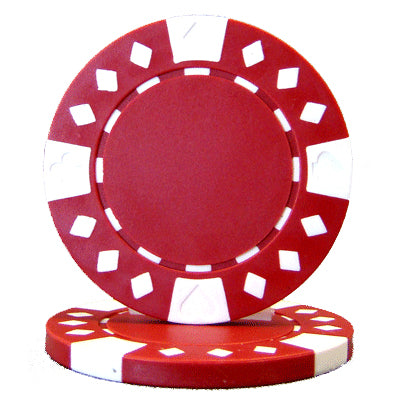 Fichas de póquer ABS Diamond Suited de 12,5 gramos en estuche de madera de alto brillo - 500 u.