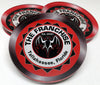 Crystal Poker Dealer Button Chip Top View - The Franchise