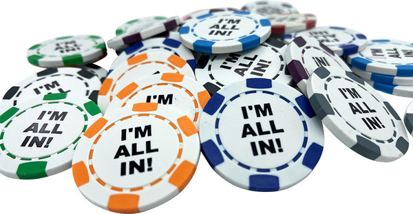 Custom Hot Stamp Poker Chip - Galaxy - Im All In