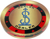 Custom Crystal Glass Poker Dealer Buttons & Coasters - Custom Dealer 