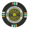 Fichas de póquer de arcilla Gold Rush de 13,5 gramos en caja de madera de caoba negra - 500 ct.