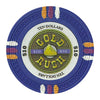 Gold Rush - Fichas de póquer de arcilla de 13,5 gramos en carrusel de madera - 200 ct.