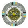 Fichas de póquer de arcilla Gold Rush de 13,5 gramos en caja de aluminio negro - 500 ct.