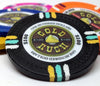 Gold Rush 13.5 Gram Clay Poker Chips in Wood Walnut Case - 500 Ct.