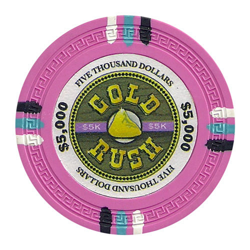 Gold Rush 13.5 Gram Clay Poker Chips in Acrylic Trays - 200 Ct.