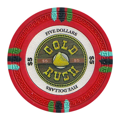 Gold Rush 13.5 Gram Clay Poker Chips in Aluminum Case - 750 Ct.