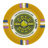 Gold Rush 13.5 Gram Clay Poker Chips in Wood Black Mahogany Case - 500 Ct.