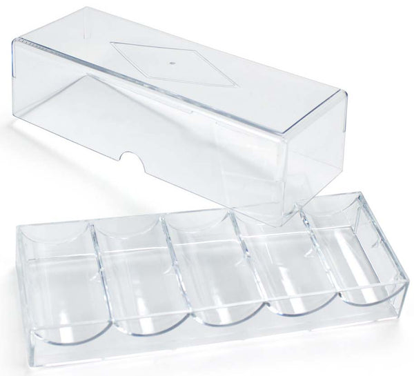 Acrylic Chip Tray With Lid - Pack of 10