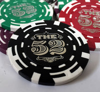 11.5 Gram Hot Stamped Four I Custom Poker Chip Sample Pack - 7 chips