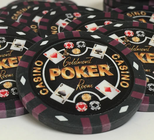 Custom Printed Acrylic Poker Chip Set with 13 Gram Clay Infinity Poker Chips - 1000 Chips