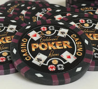 Custom Printed Aluminum Poker Chip Set with 13 Gram Clay Infinity Poker Chips - 100 Chips