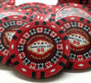 Custom Printed Mahogany Wood Poker Chip Set with 13 Gram Clay Infinity Poker Chips - 300 Chips