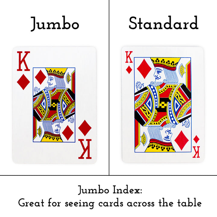Unbranded Red Poker Size Jumbo Index Playing Cards Single Deck