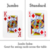 Unbranded Red Blue Poker Size Jumbo Index Playing Cards - QTY 50