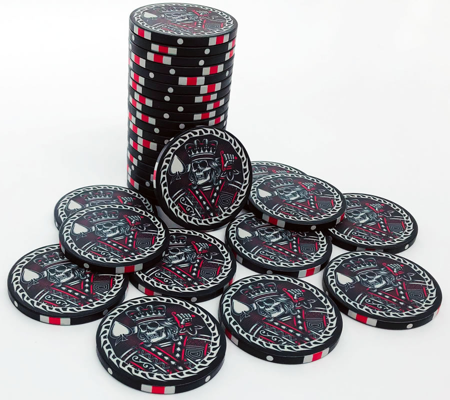 King of Spades Personalized Custom Wood Poker Chip Set - 500 Chips ...