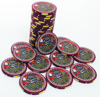The King of Spades Custom Ceramic Poker Chips - Red